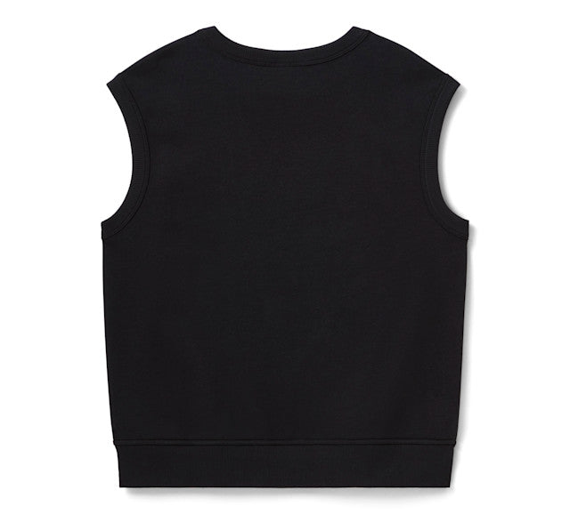 Sweat-shirt sans manches Willie G Skull Bling pour femmes - Harley Black