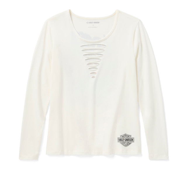 T-shirt Bling Freedom on Wheels à manches longues pour femmes - Cloud Dancer