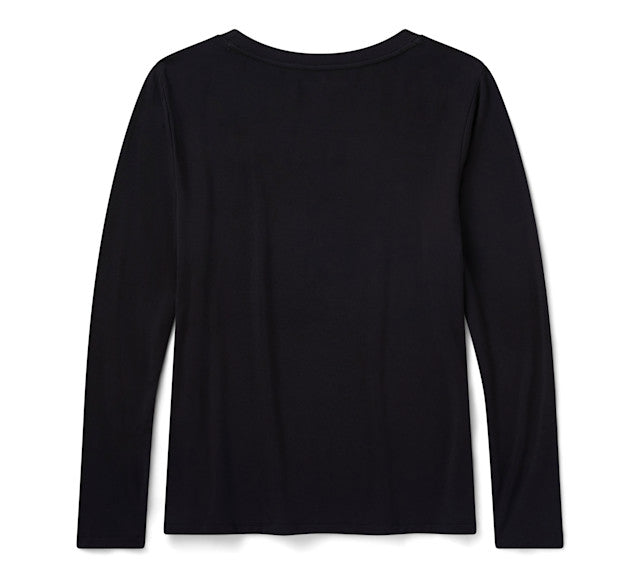 T-shirt Bling I Love Harley à manches longues pour femmes - Harley Black