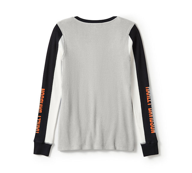 Henley Essential - Colorblock - Light Grey Heather & Harley Black