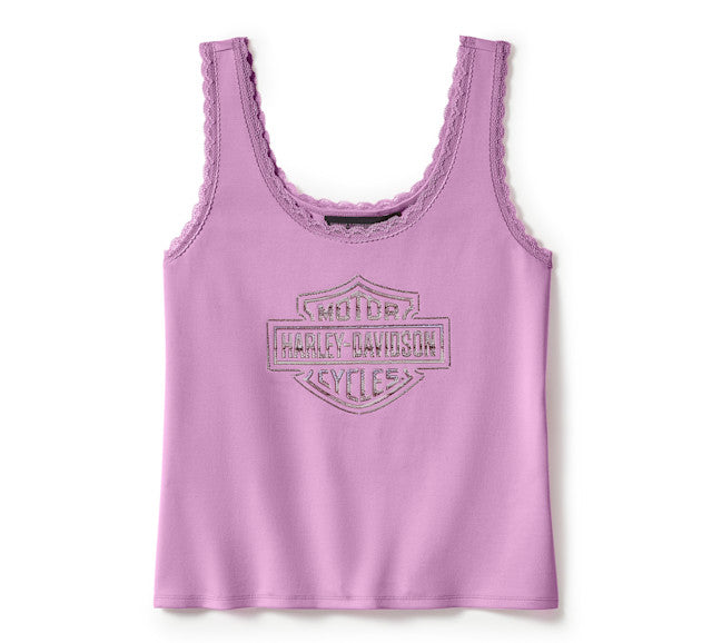 Débardeur Essential Bling à dentelle - Orchid