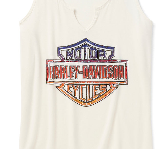 Débardeur Bling Ombre Bar & Shield - Cloud Dancer