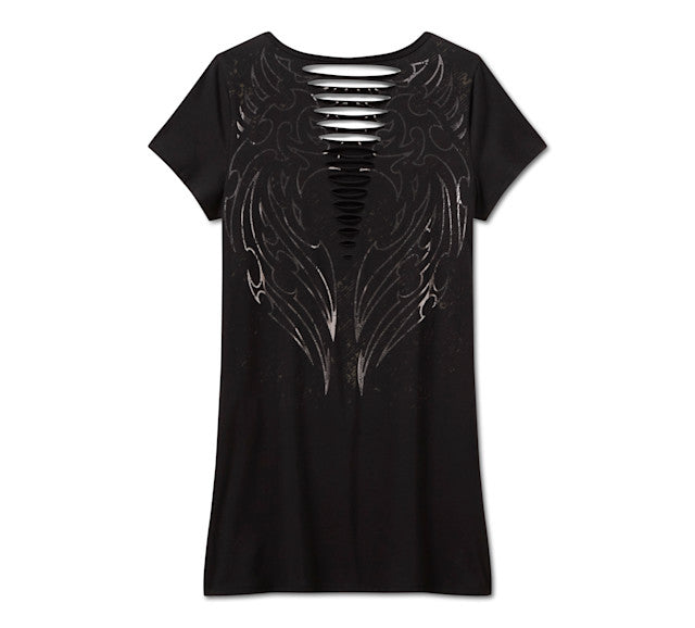 Tunique Bling Sabotage Rip & Repair à manches courtes