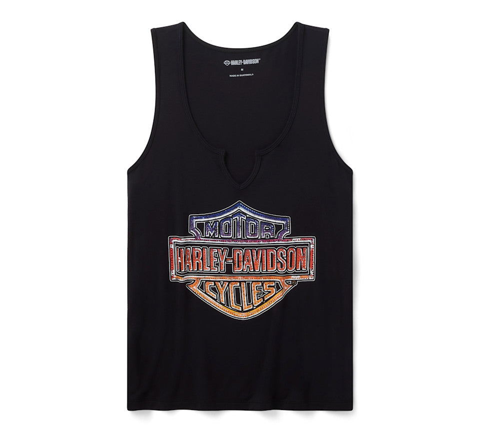 Débardeur Bling Ombre Bar & Shield - Harley Black