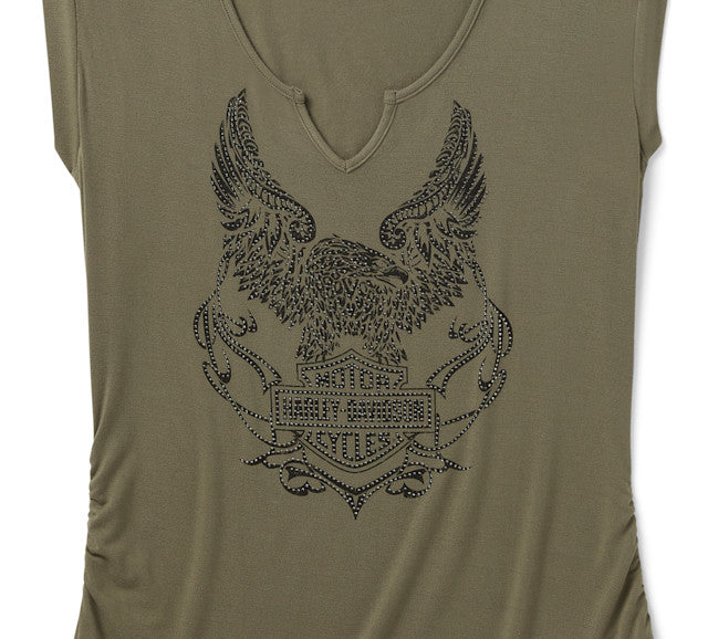 T-shirt Bling H-D® Born to Fly - Grape Leaf