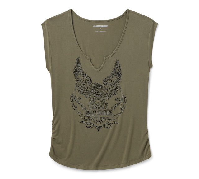 T-shirt Bling H-D® Born to Fly - Grape Leaf