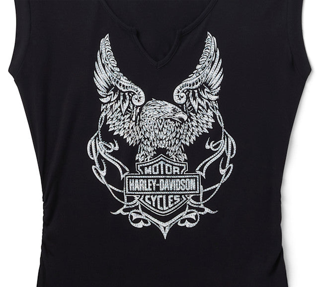 T-shirt Bling H-D® Born to Fly - Harley Black