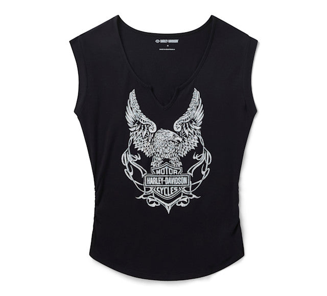 T-shirt Bling H-D® Born to Fly - Harley Black