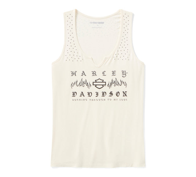 Débardeur Bling H-D® Slow Burn - Cloud Dancer