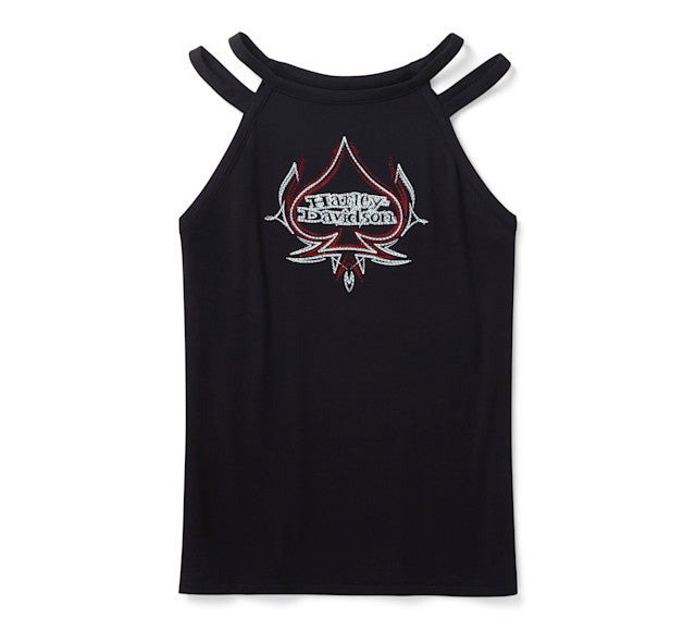 Débardeur Bling Spades à bretelles - Harley Black