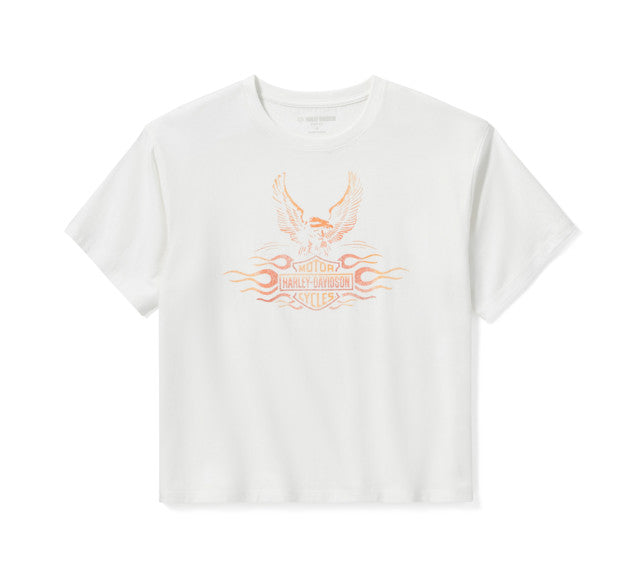T-shirt boxy Flaming Eagle pour femme