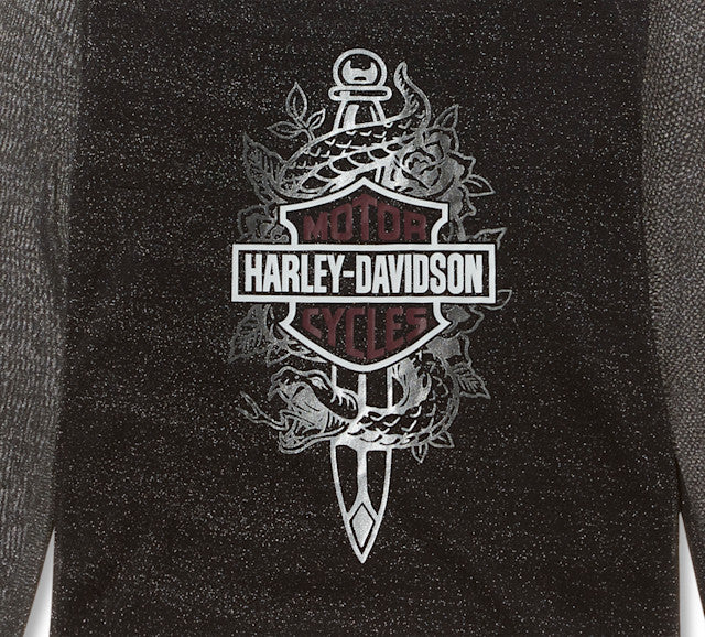 Haut en maille Metallic Dagger à manches longues