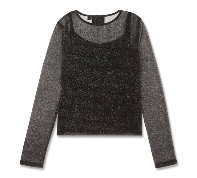 Haut en maille Metallic Dagger à manches longues