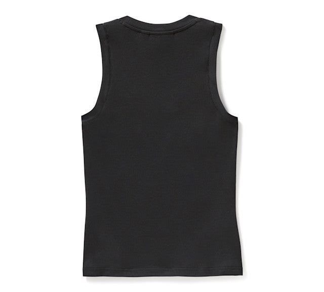 Débardeur côtelé Serpent Rose Bling - Harley Black