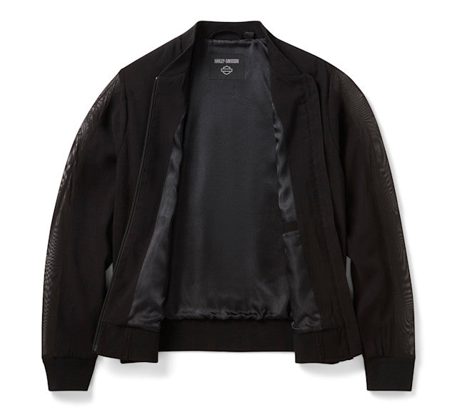 Blouson aviateur Willie G Skull Bling pour femmes