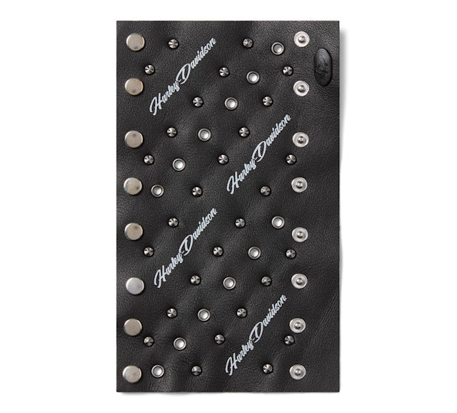 Support de queue de cheval en cuir clouté avec épingle à cheveux