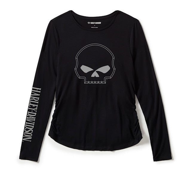 Haut Willie G™ Skull à manches longues raglan